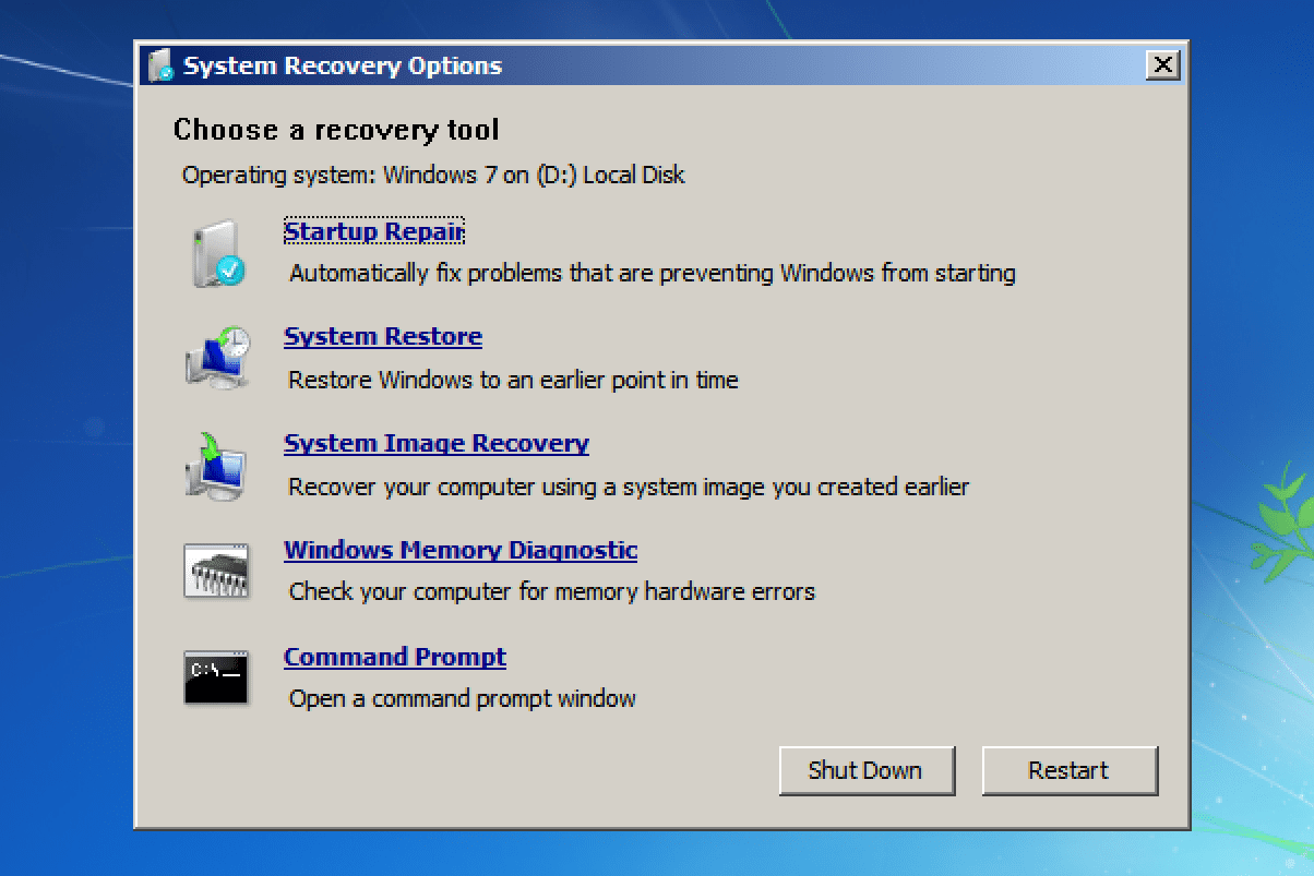 SERV2205-0000073 WINDOWS OPERATING SYSTEM RECOVERY